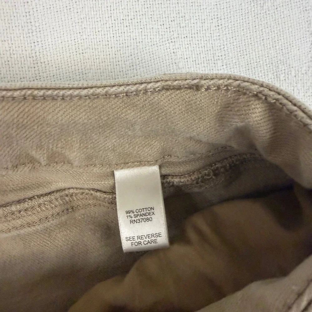 C. Est. 1946 Denim Tan Frayed Hem Wide Leg Flare Jeans Hi-Rise Plus Size 18W